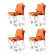 VINGLI Stacking Chairs Set 350Ibs Waiting Room Chairs