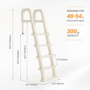 VINGLI 5 Steps Pool Deck Ladder