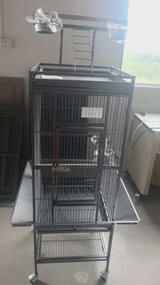 VINGLI Bird Cage with Rolling Stand for Parrots, Cockatiels, Budgies, Lovebirds, Small/Medium Birds (62“H with Play Top)