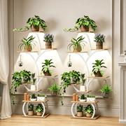 Plant Stand with Grow Lights 2-Pack, 61" Tall Indoor Plant Shelf with Multi-Color Full Spectrum LED Grow Lights