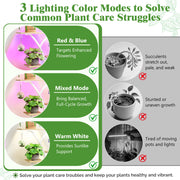 Plant Stand with Grow Lights 2-Pack, 61" Tall Indoor Plant Shelf with Multi-Color Full Spectrum LED Grow Lights