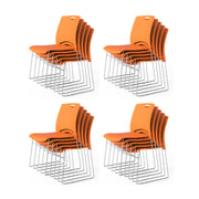 VINGLI Stacking Chairs Set 350Ibs Waiting Room Chairs