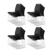 VINGLI Stacking Chairs Set 350Ibs Waiting Room Chairs