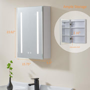 VINGLI LED Bathroom Medicine Cabinet with Mirror Lighted Dimmable Colours
