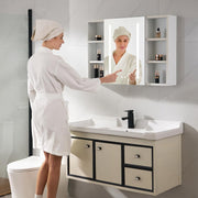 VINGLI LED Bathroom Medicine Cabinet with Mirror Lighted Dimmable Colours