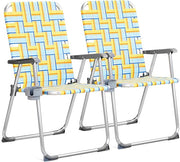 VINGLI Aluminum Patio Lawn Chairs Folding Set of 2