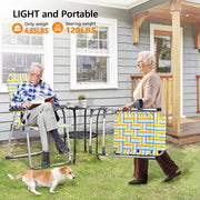 VINGLI Aluminum Patio Lawn Chairs Folding Set of 2