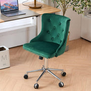 VINGLI AC101 Armless Home Office Desk Chair with Wheels Upholstered Adjustable Rolling Swivel Nail Chair