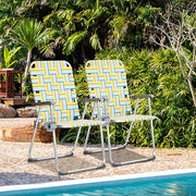 VINGLI Aluminum Patio Lawn Chairs Folding Set of 2