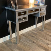 VINGLI Mirrored Vanity Desk with 5-Drawers