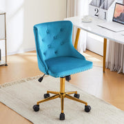 VINGLI AC101 Armless Home Office Desk Chair with Wheels Upholstered Adjustable Rolling Swivel Nail Chair