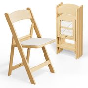 VINGLI 350lbs Resin Plastic Folding Chair with Padding Seat