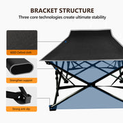 VINGLI Folding Camping Cot Bed,Camping Cots for Adults with Mattress, Cots for Sleeping with Pillow 1200D Layer Oxford for for Guest-Black