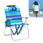 VINGLI Aluminum 13" Backpack Beach Chair – Tall Beach Chairs for Adults