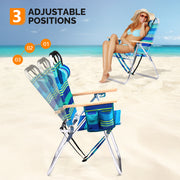 VINGLI Aluminum 13" Backpack Beach Chair – Tall Beach Chairs for Adults