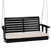 VINGLI 4FT Wooden Porch Patio Swing with Cushions 880lbs