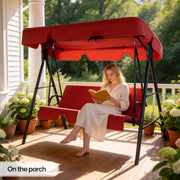 VINGLI Outdoor Porch Swing with Adjustable Canopy