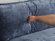 VINGLI SS101 120" L-Shaped Sectional Sofa Couch with Ottoman for Deep Seating