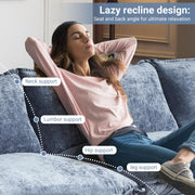 VINGLI SS101 120" L-Shaped Sectional Sofa Couch with Ottoman for Deep Seating