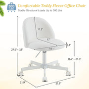 VINGLI Modern Vanity Chair with Back Velvet Desk Chair with Wheels