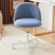 VINGLI Modern Vanity Chair with Back Velvet Desk Chair with Wheels