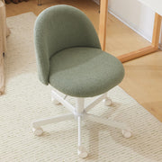 VINGLI Modern Vanity Chair with Back Velvet Desk Chair with Wheels
