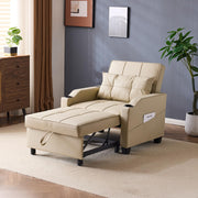 VINGLI SF102 3-in-1 Convertible Sleeper Chair with Adjustable Foot