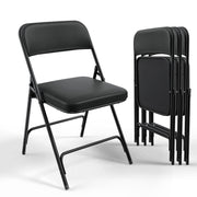 VINGLI Metal Folding Chairs with Cushioned Seat 350Ibs Upholstered Event Chairs