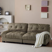 VINGLI 80" Cloud Couch Loveseat Suede Upholstery Sofa