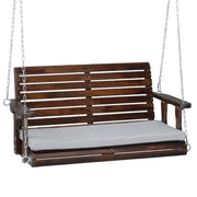 VINGLI 4FT Wooden Porch Patio Swing with Cushions 880lbs