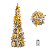 VINGLI Pop up Artificial Christmas Tree with Lights Xmas Decorations