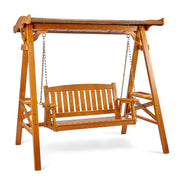 VINGLI Outdoor Swing Set with Canopy Porch Swing with Stand