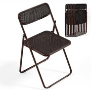 VINGLI Modern Folding Chair with Woven Texture Panel
