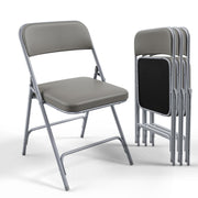 VINGLI Metal Folding Chairs with Cushioned Seat 350Ibs Upholstered Event Chairs
