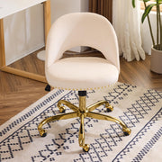 VINGLI Modern Armless Adjustable Rolling Office Chair with Wheels