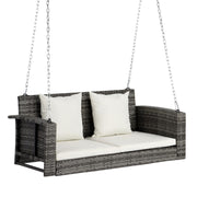 VINGLI 4FT Rattan Patio Porch Swing 800lbs