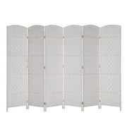 VINGLI 6FT 4/6 Panel Folding Rattan Room Divider Privacy Screen