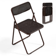 VINGLI Modern Folding Chair with Woven Texture Panel