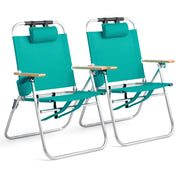 VINGLI 17" Tall Beach Chair Green