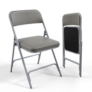 VINGLI Metal Folding Chairs with Cushioned Seat 350Ibs Upholstered Event Chairs