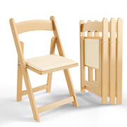 VINGLI Wooden Folding Chairs with Padded Cushion