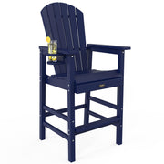 VINGLI Tall Adirondack Chair Bar Stools with Cup Holder