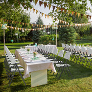 VINGLI Heavy Duty Folding Chairs Portable HDPE Plastic Seat with Steel Frame