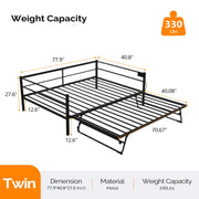 VINGLI Daybed with Pop up Trundle