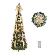 VINGLI Pop up Artificial Christmas Tree with Lights Xmas Decorations