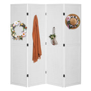 VINGLI 6FT 6 Panel Folding Wood Room Divider Privacy Screen