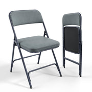 VINGLI Metal Folding Chairs with Cushioned Seat 350Ibs Upholstered Event Chairs