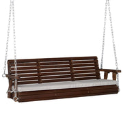 VINGLI 5FT Wooden Patio Porch Swing Outdoor with Cushion Heavy Duty 880 LBS Bench