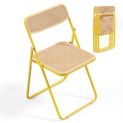 VINGLI Modern Folding Chair with Woven Texture Panel