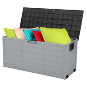 VINGLI 75 Gallon Outdoor Storage Box Black/Grey/Coffee